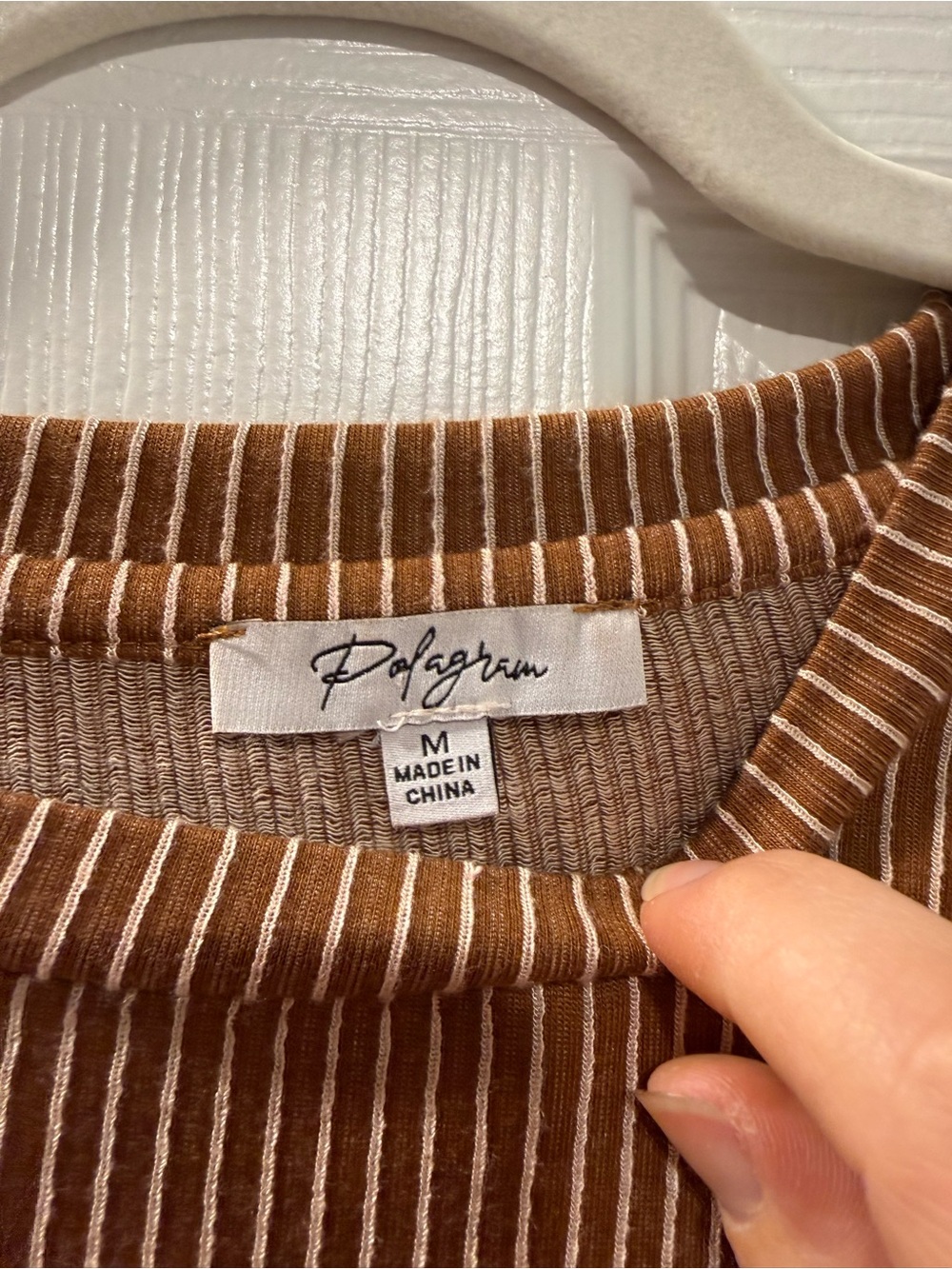 Polagram Brown Striped Dress - Picture 4 of 5